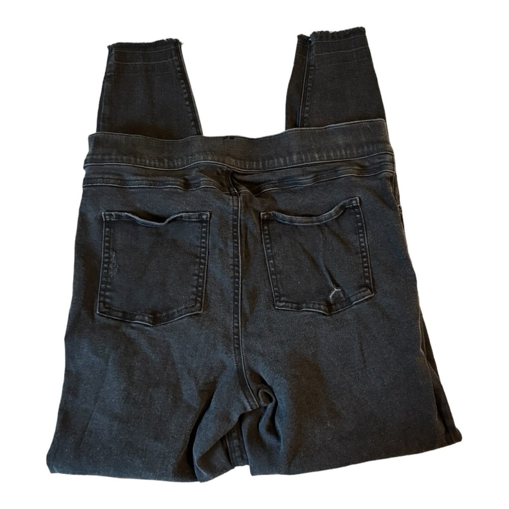 Spanx Distressed Jeggings, Black, Size Large - Picture 3 of 11
